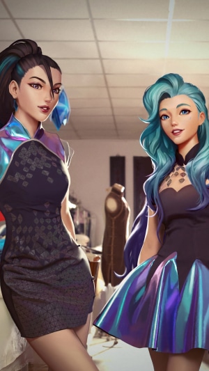 Kai'Sa and Seraphine from League of Legends KDA