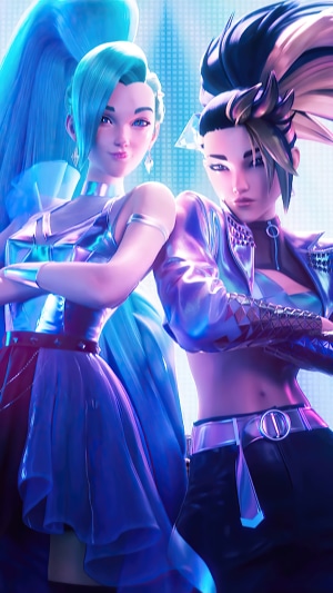 Akali and Seraphine from League of Legends KDA