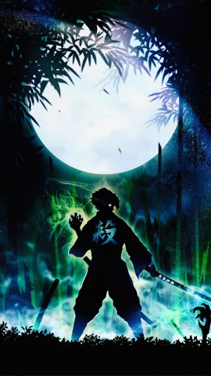 Sanemi Shinazugawa from Demon Slayer Silhouette