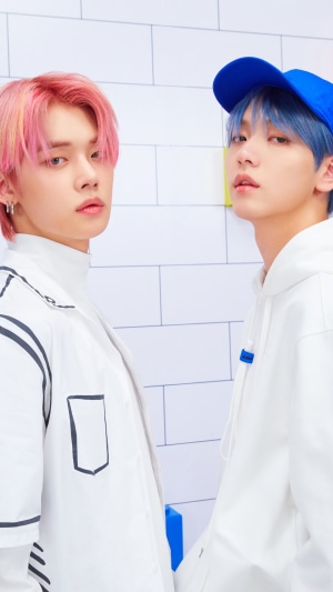 TXT Members Yeonjun and Soobin with Colorful Hair