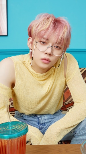 Yeonjun from TXT wearing glasses