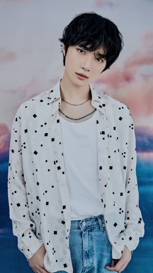Beomgyu from TXT in a photoshoot