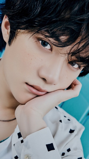 Beomgyu from TXT in Blue Hour photoshoot
