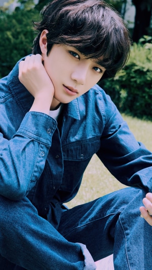 Beomgyu from TXT in denim outfit