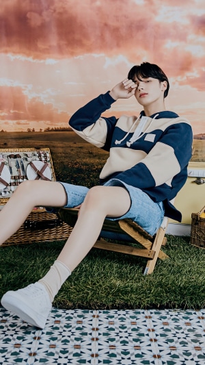 Huening Kai from TXT on a picnic