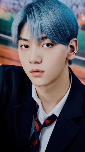 Soobin from TXT in Blue Hour photoshoot