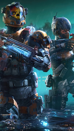 Call of Duty Mobile characters in futuristic armor