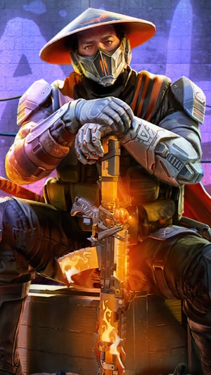 Character from Call of Duty Mobile with a rifle