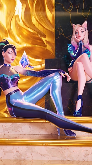 Kai'Sa and Ahri from League of Legends KDA