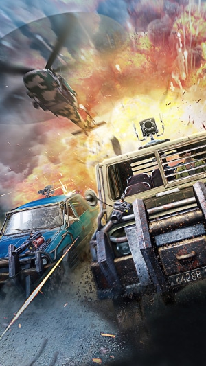 PUBG Mobile: Helicopter and Cars in Explosive Battle