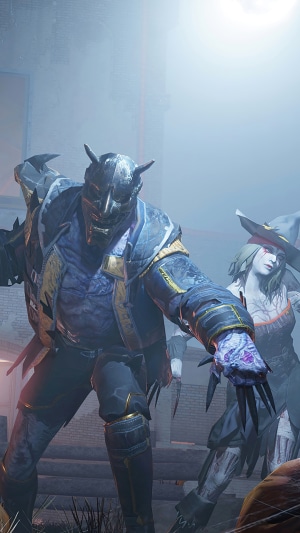Two characters from PUBG Mobile in Halloween costumes