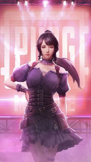 Woman from PUBG Mobile on stage