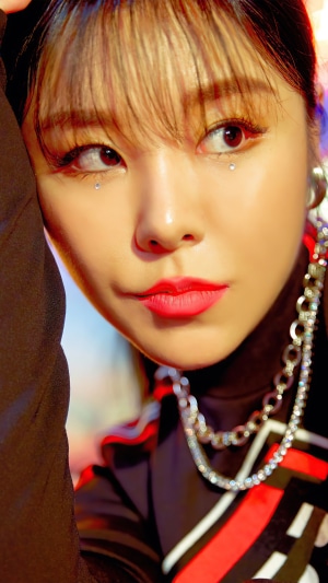 Wheein from MAMAMOO close-up portrait