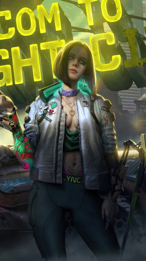Girl from Cyberpunk 2077