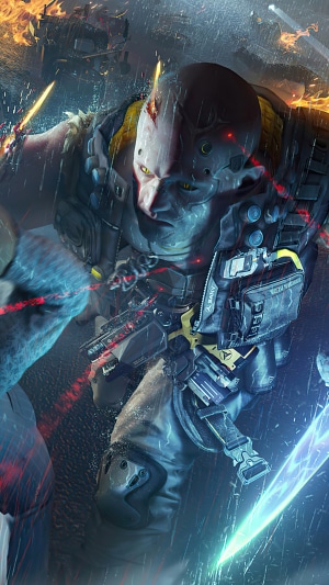 Cyberpunk 2077 character in combat