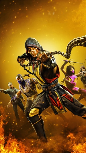Scorpion and allies from Mortal Kombat 11
