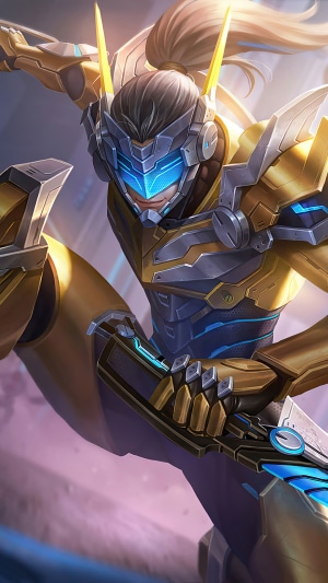 Saber from Mobile Legends in Futuristic Armor
