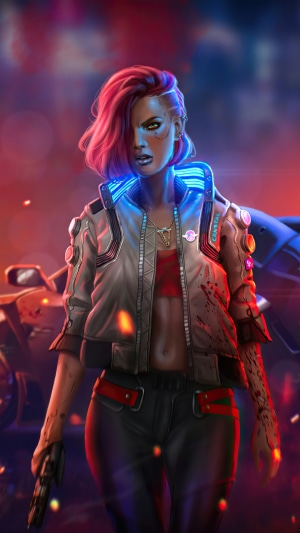 Girl from Cyberpunk 2077
