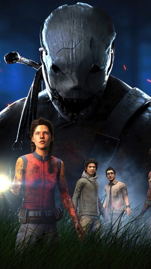 The Trapper and survivors from Dead by Daylight