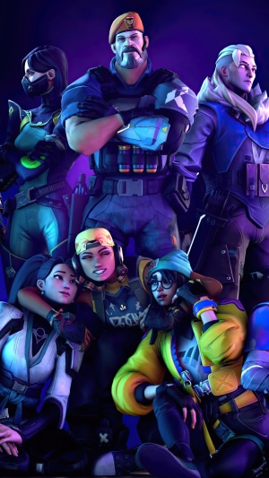 Valorant characters posing together