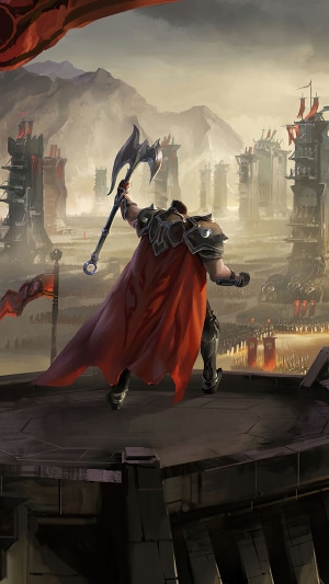 Darius from League of Legends holding an axe