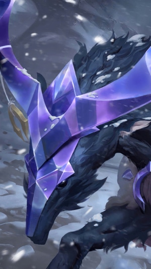 Freljordian creature with crystal antlers in Legends of Runeterra