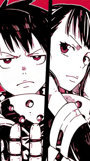Shinra Kusakabe and Maki Oze from Fire Force