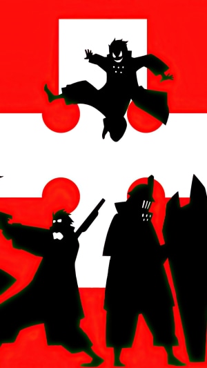 Fire Force characters in minimalist style