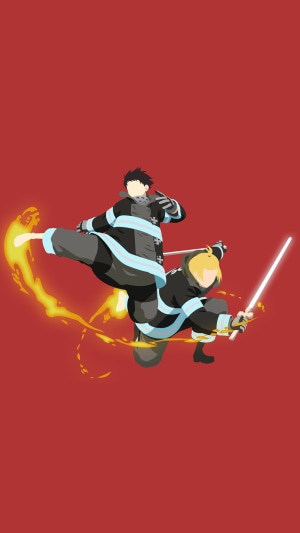 Shinra Kusakabe and Arthur Boyle from Fire Force