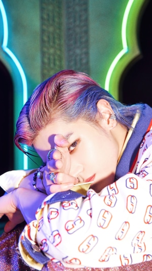 Taeyong from NCT U with colorful hair