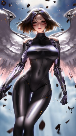 Alita with Angelic Wings