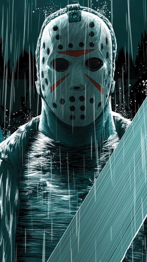 Jason Voorhees, Mask, Machete, Digital Art HD Phone Wallpaper | Rare ...