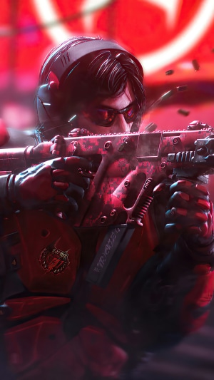 Dr Disrespect aiming a rifle