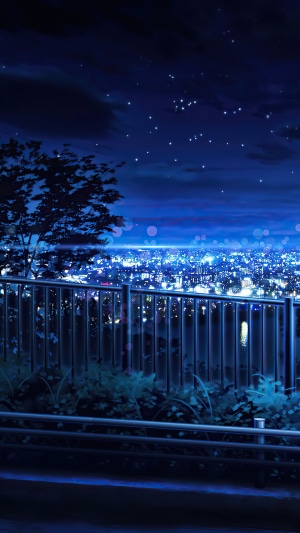 #1393163 Night, Sky, City, Anime, Scenery - Rare Gallery HD Wallpapers