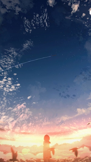 #1393166 Sky, Clouds, Sunset, Anime, Scenery - Rare Gallery HD Wallpapers