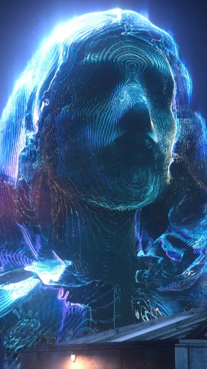 Holographic face from Watch Dogs Legion