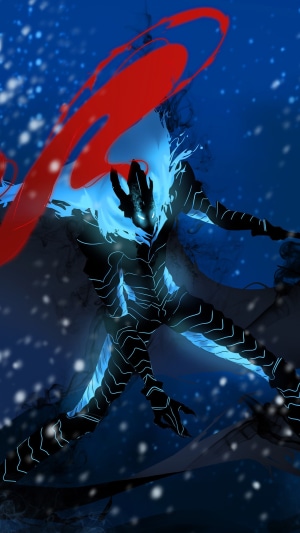 Igris from Solo Leveling in battle