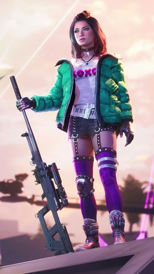 Phantom from Rogue Company holding a sniper rifle