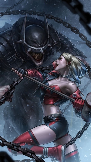 Harley Quinn and The Batman Who Laughs in