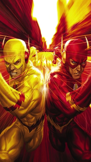 The Flash and Reverse Flash racing