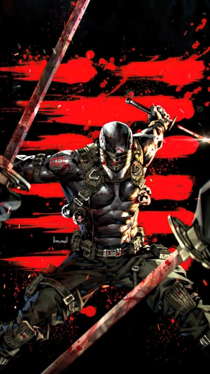 Snake Eyes from G.I. Joe in combat