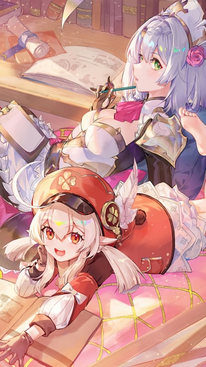 Klee and Noelle from Genshin Impact