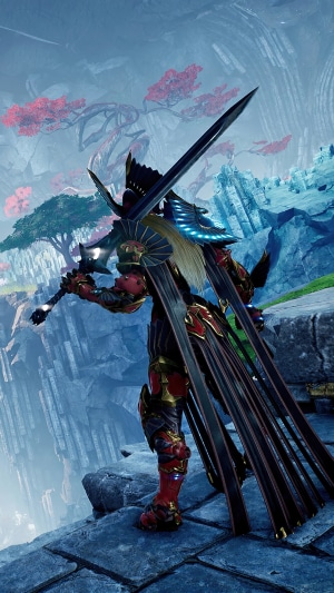Godfall Phoenix warrior with swords