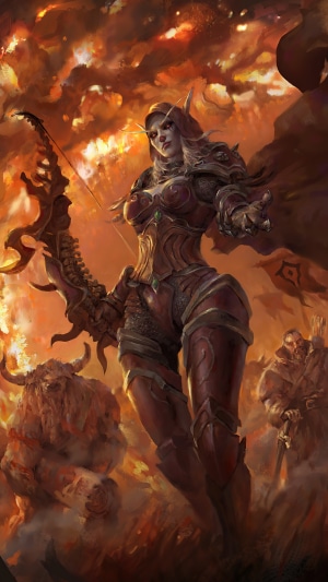 Sylvanas Windrunner from World of Warcraft with bow