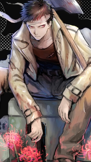 Zombieman from One Punch Man with axe