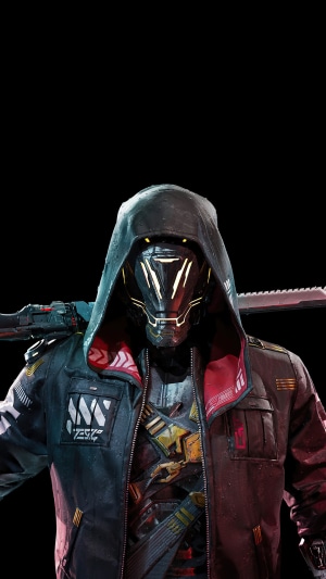 Ghostrunner character with katana