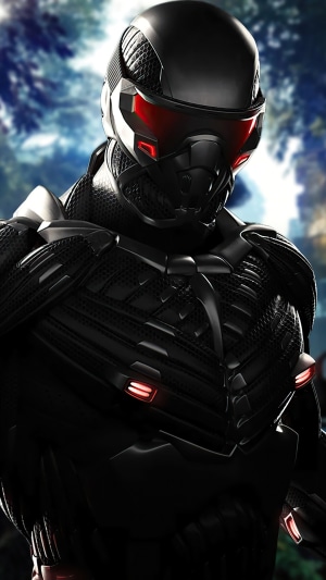 Soldier in black Nanosuit from Crysis video game