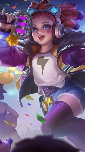 Lylia from Mobile Legends with Microphone