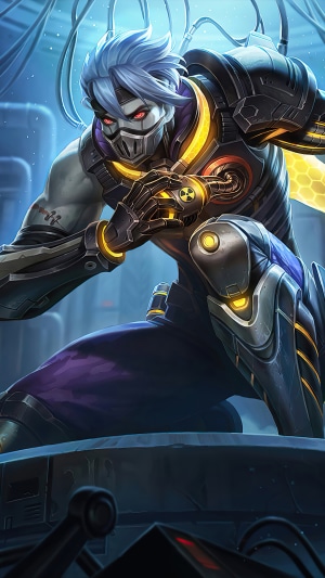 Hayabusa in futuristic armor from Mobile Legends