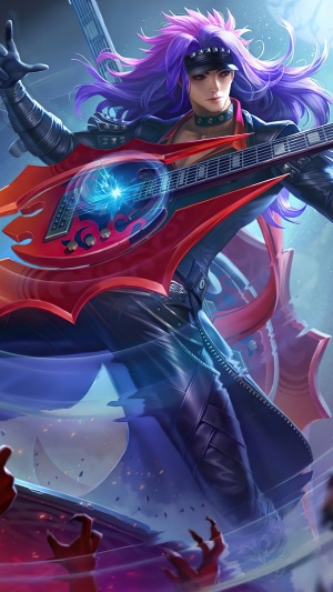 Martis from Mobile Legends with Electric Guitar